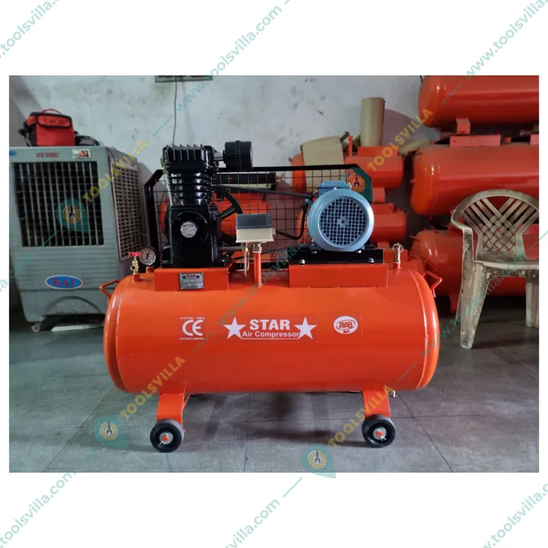 Star 90 Litres Single Piston Air Compressor With 1 HP Copper Motor, 128 psi Max. Pressure (SC-520)