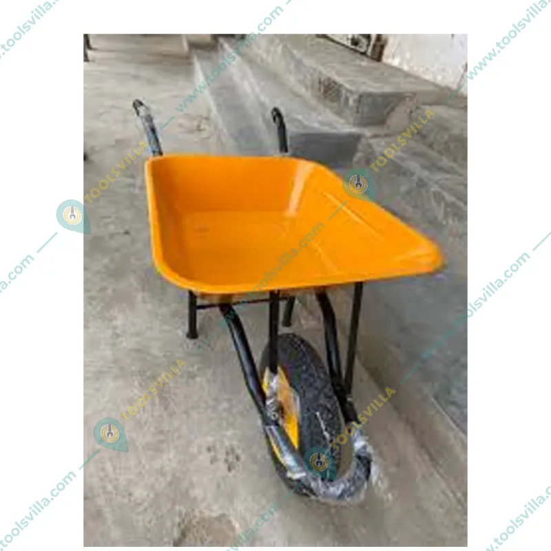Heavy Duty 100-130 Kg Load Capacity, Yellow Single Wheel Barrow (SWB-2)