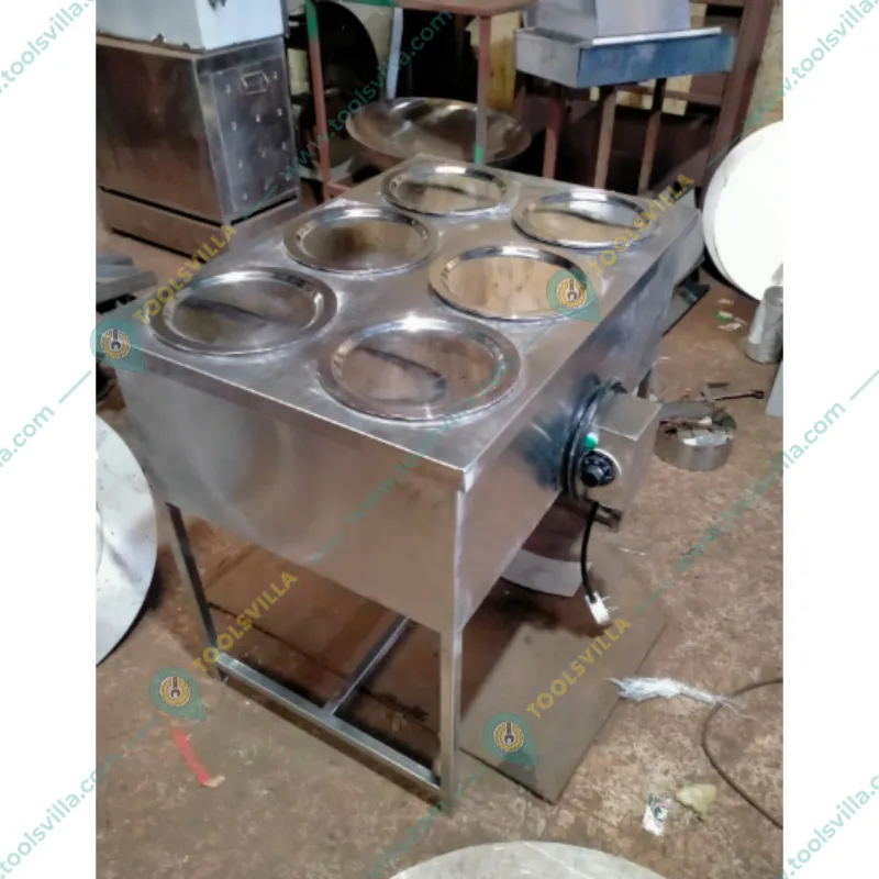 Heavy Duty 6 Pot Electric Bain Marie  For Buffet Purpose 3kW, SS Body, Single Phase