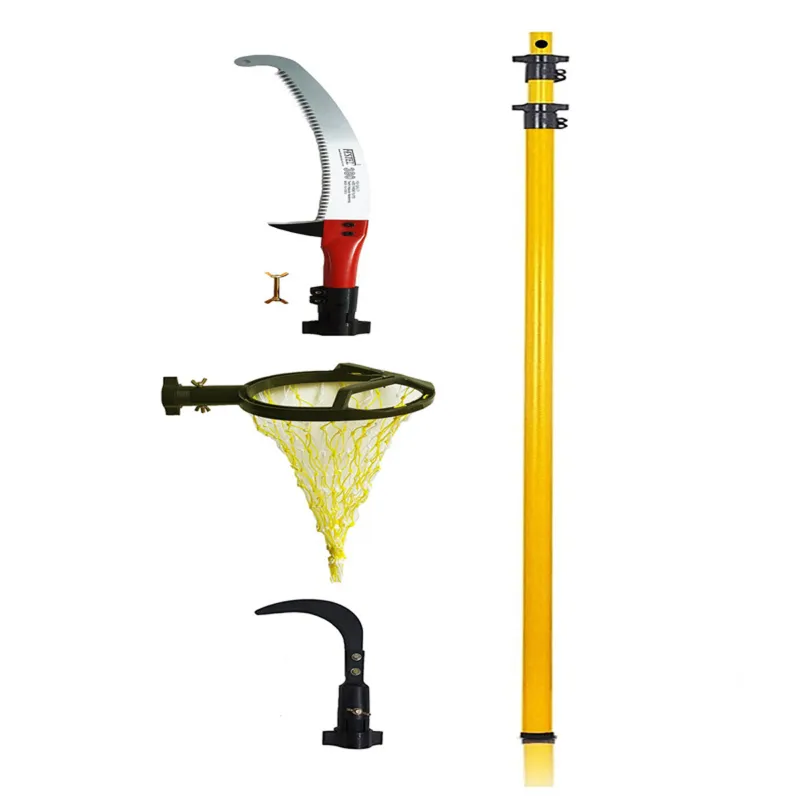 Festel Multipurpose Fiberglass Telescopic Pole of 8 to 22 feet with 3 Attachments