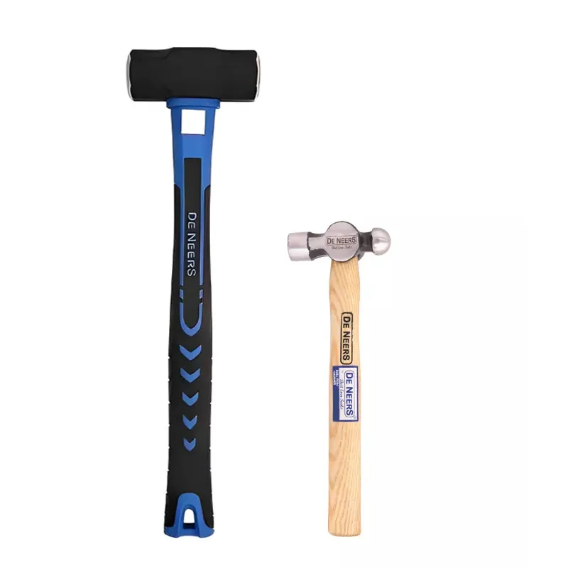 DE NEERS 2500 gm Fiberglass Handle Sledge Hammer with 500 gm wooden handle ball pein hammer