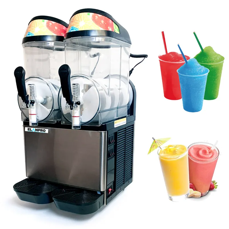  Elanpro FBXC 224 Electric Slush Dispenser Machine, 12L+12L Capacity