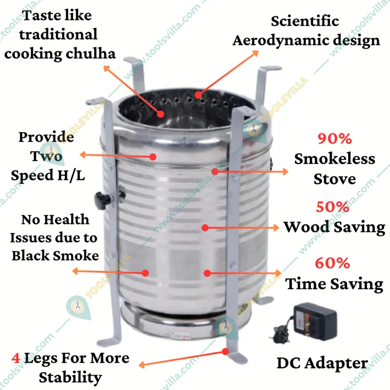 PEPL Smokeless Wood Burning Cooking Stove for Hotel & Restaurant with 6 Months Warranty