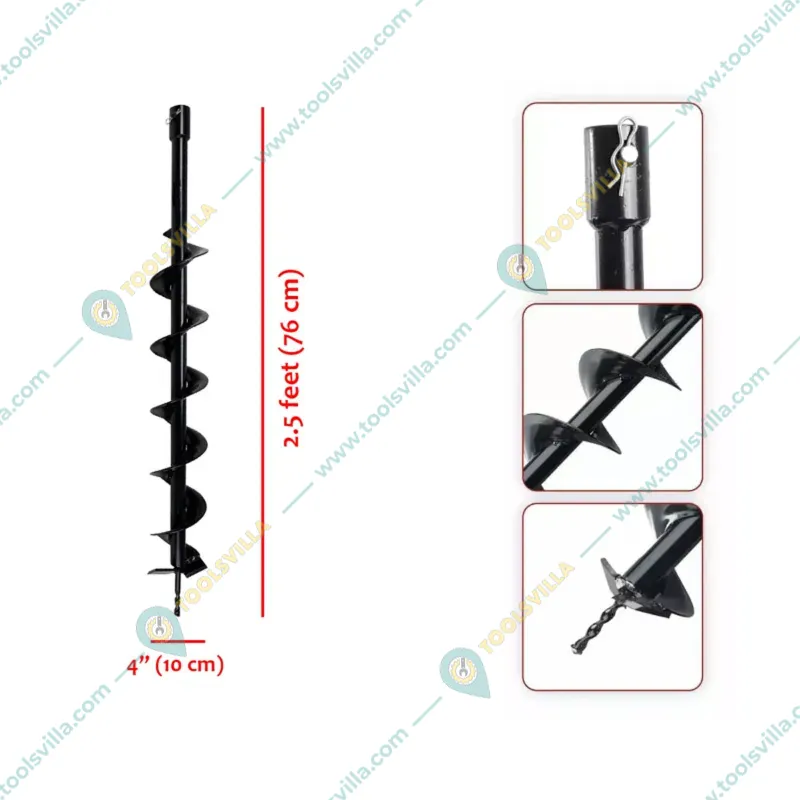 Heavy Duty 4 Stroke 82 cc Earth Auger with 4 & 6 inch Auger Bit | Post Hole Digger Machine