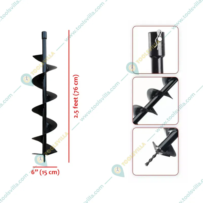 Heavy Duty 4 Stroke 82 cc Earth Auger with 4 & 6 inch Auger Bit | Post Hole Digger Machine