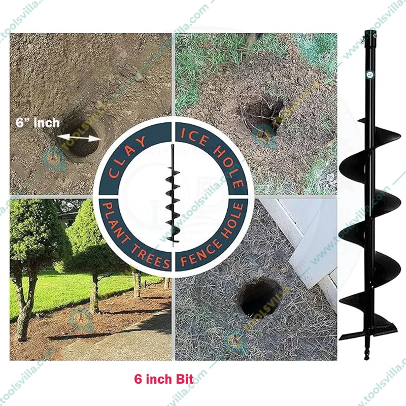Heavy Duty 4 Stroke 82 cc Earth Auger with 4 & 6 inch Auger Bit | Post Hole Digger Machine