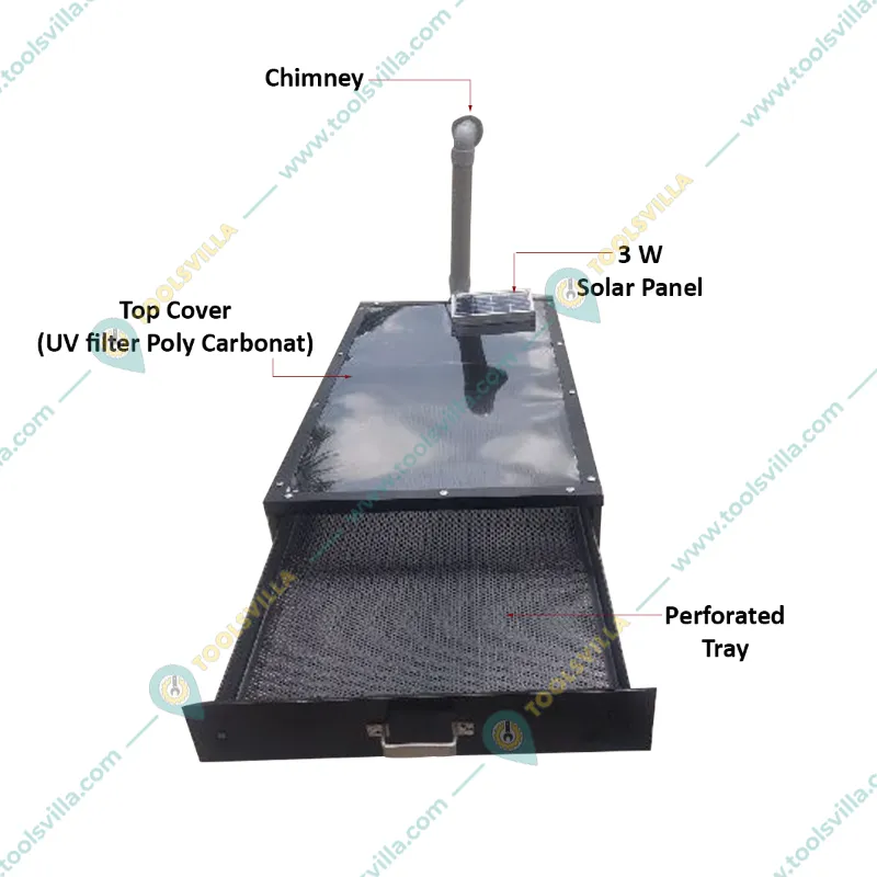 RUDRA Dustproof 1 Tray Mini Solar Dryer with an Average Loading Capacity of 3 kg With 1 year Warranty | Used to Remove Moisture from Edibles