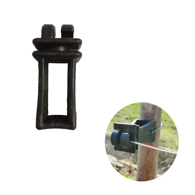 Agriansh Plastic Black Colour Insulator for Solar Fencing (Pack of 200)