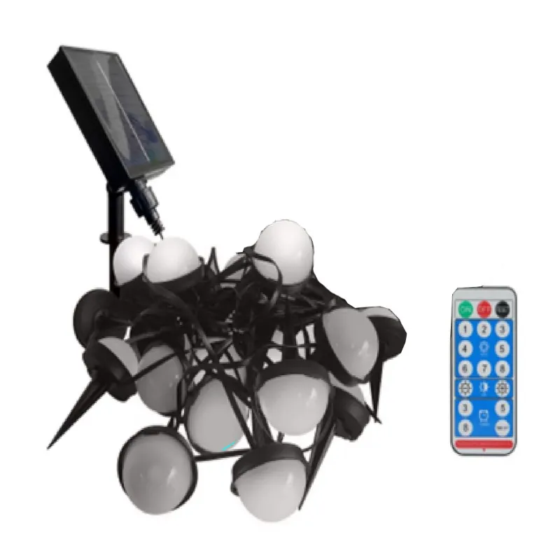 GIGAWATTS GW-500-WW Solar Ground String Lights with Panel 1200 mAh Ni-MH Battery Sidewalk, Driveway & Pathway (Pack of 1)