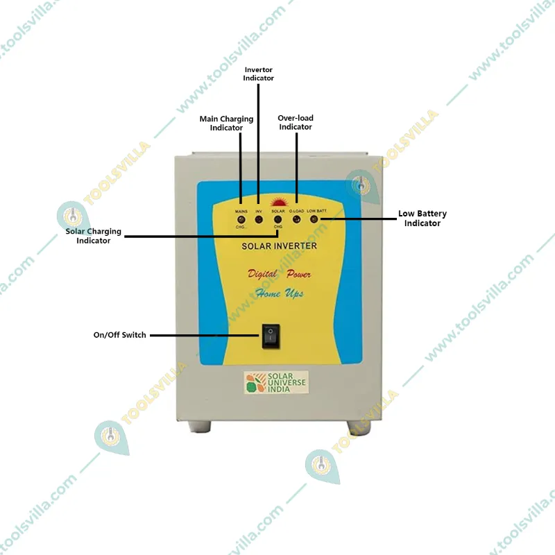 Solar Universe India 12V 650VA Off Grid Solar Inverter for 520W with inbuilt Solar Charge Controller