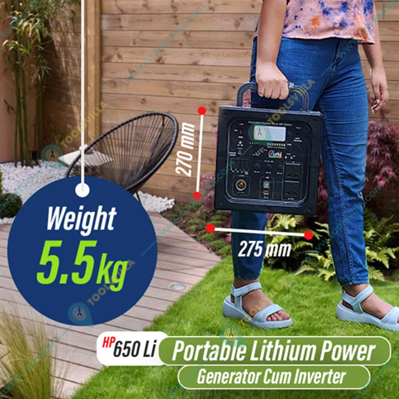 HPM 400VA Solar Inverter With In-built Lithium Battery (HP-650Li),1 Year Warranty.