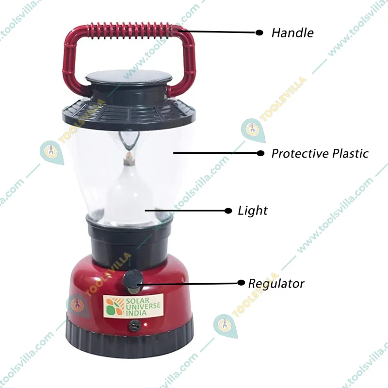 Solar Universe India Solar LED Lamp with 360 Degree Lighting & 6 Light Modes, With inbuilt Battery & Solar Panel