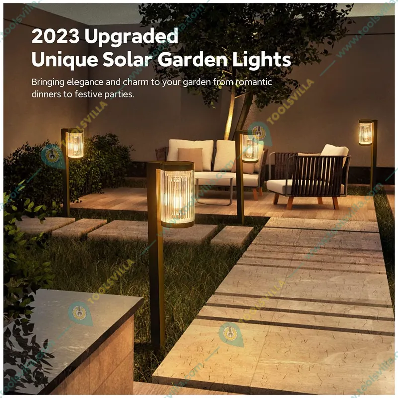 GIGAWATTS GW-233 Solar LED Pathway Lamp Light with 800mAh Ni-MH Battery & Panel for Walkway, Garden, Yard Decoration