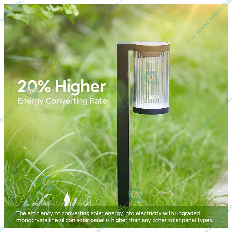 GIGAWATTS GW-233 Solar LED Pathway Lamp Light with 800mAh Ni-MH Battery & Panel for Walkway, Garden, Yard Decoration