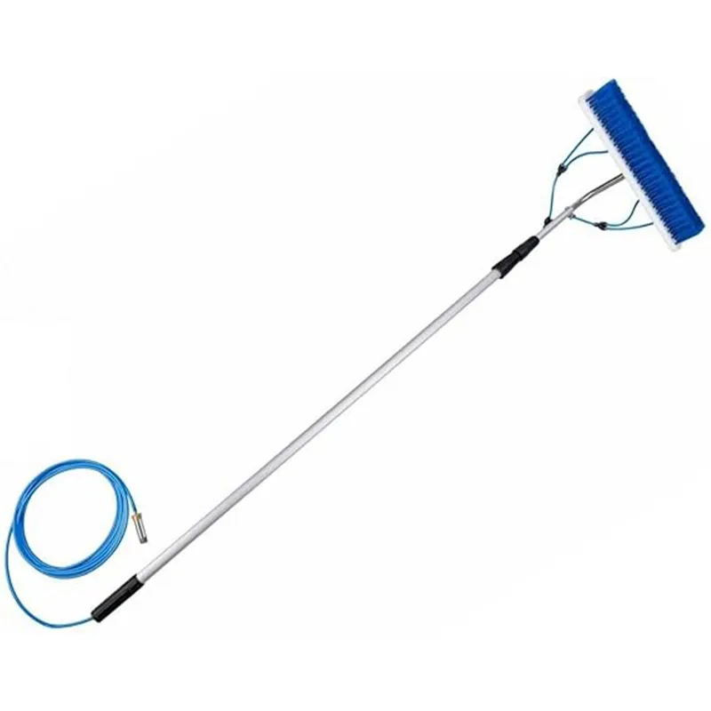 Solar Panel Cleaning Brush With 4m Water-fed Pipe and Aluminium Telescopic Pole