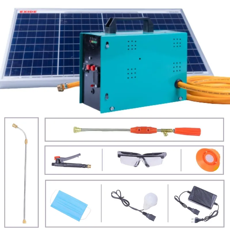 Multipurpose 12V, 12Ah/14Ah Battery Sprayer with 40W Solar Panel and Accessories 