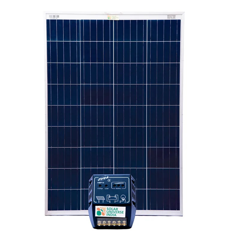 Solar Universe India Combo Set of 100 W Polycrystalline Solar Panel & 12 V -10 Amp Smart Charge Controller