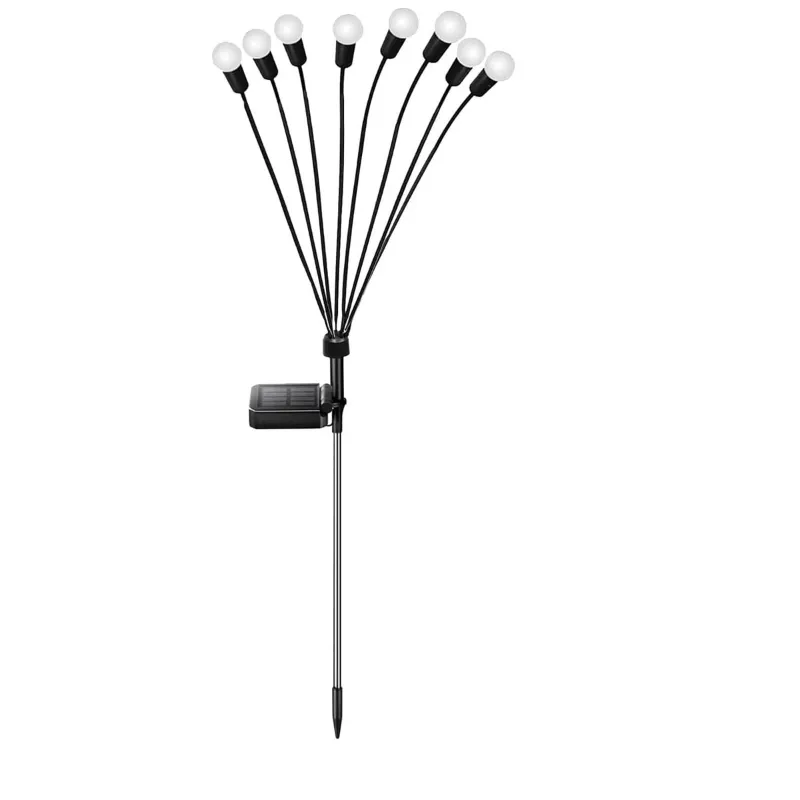 GIGAWATTS GW-301WW 8 LED Solar Firefly Plug-in Ground Lamp For Lawn Outdoor Yard Backyards Pathways Campgrounds