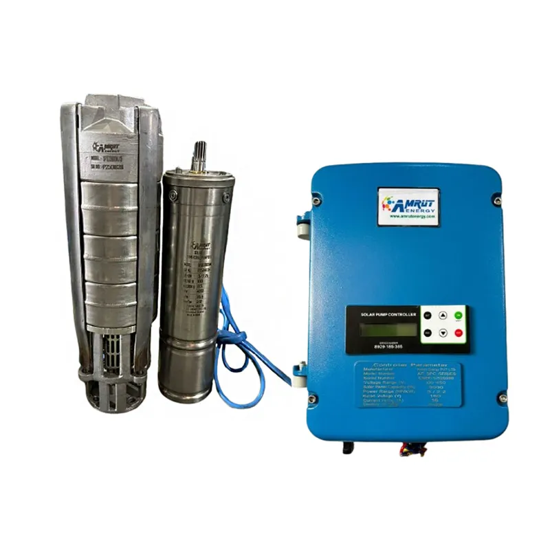 Amrut 3HP V6 30m 160V Oil Filled Solar Water Submersible Pump With Controller (1 Year Warranty)