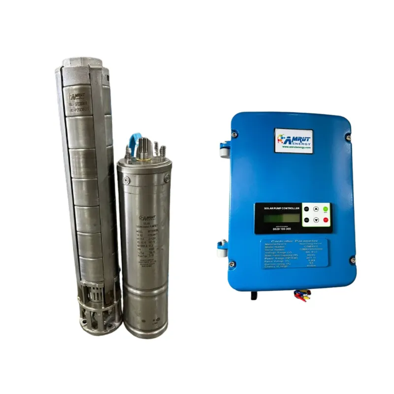 Amrut 2HP 30m 110V Oil Filled Solar Water Submersible Pump With Controller (1 Year Warranty)