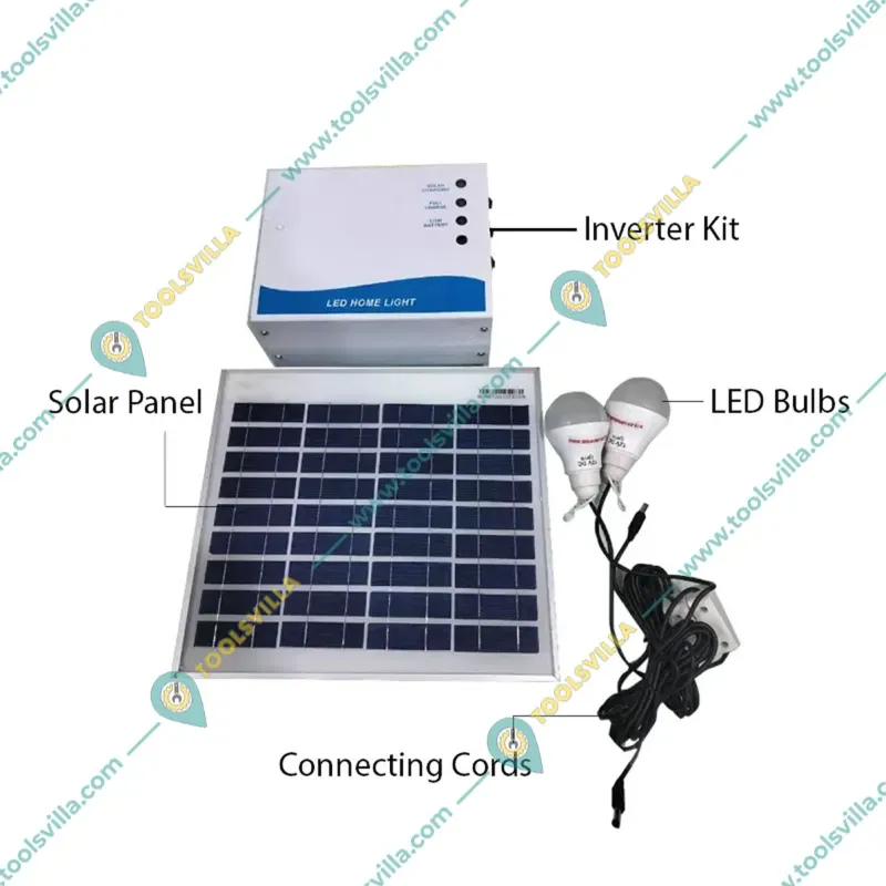 Gramstrong 6 Watt Solar Light Set with LED Bulbs and Mobile Charging Kit Providing an Efficient and Reliable Lighting Solution Home and Indoor Usage 