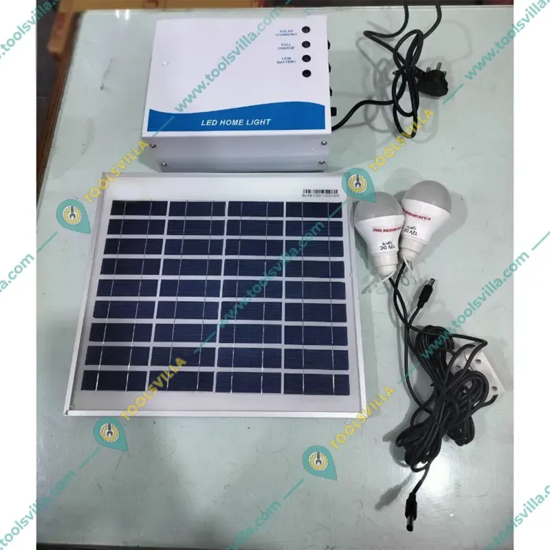 Gramstrong 6 Watt Solar Light Set with LED Bulbs and Mobile Charging Kit Providing an Efficient and Reliable Lighting Solution Home and Indoor Usage 