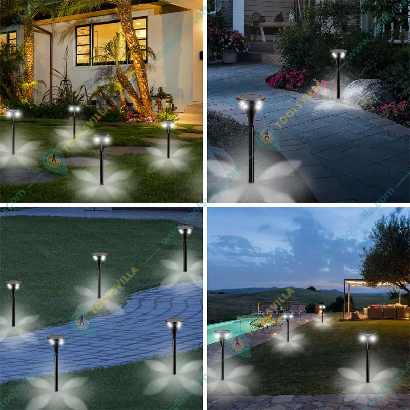 GIGAWATTS GW-706 Solar Light Spike Spotlight with 5.5V/1W Panel 3.7V/2000mAh Lithium Battery for Garden, Pathway & Yard