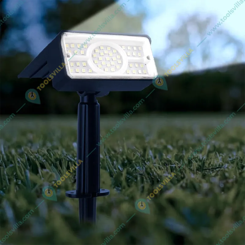 GIGAWATTS GW-701 Solar Landscape Spotlight 49 LED 1500mAh Li-ion Battery 1W Polysilicon Panel for Yard, Garden & Driveway