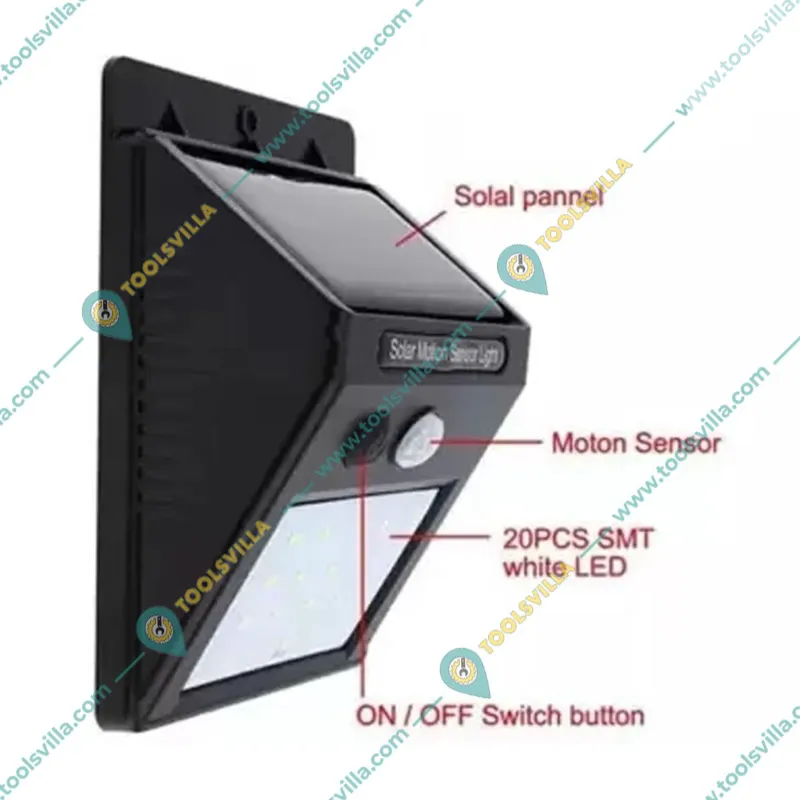 Gramstrong 20 LED Motion Sensor Wall Light with Waterproof Protection Solar Spotlight for Outdoor Use