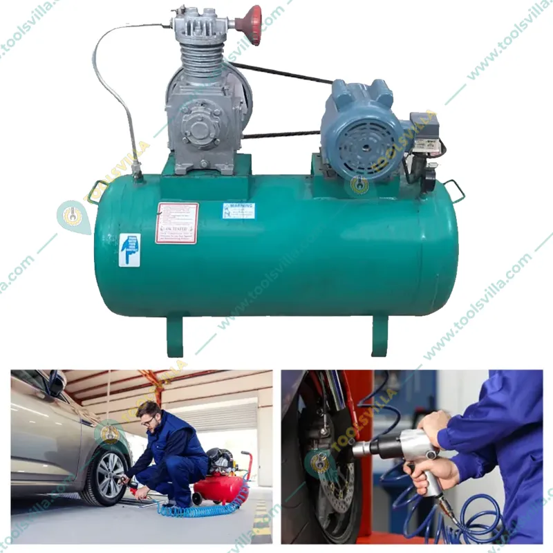 Gagan 70 Liters Air Compressor with 1 HP Head & Heavy Duty Indian Motor with V-Belt & Pulley