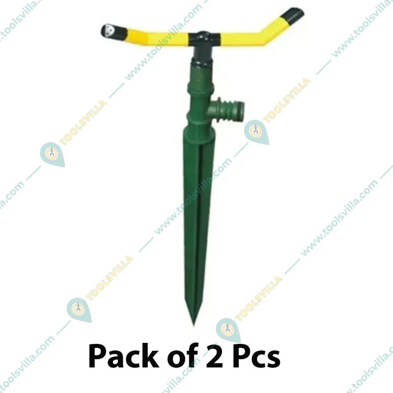 Spike Sprinkler 360 Degree Rotation with 2 Arms Head for Garden Use(Pack-2 Pcs)
