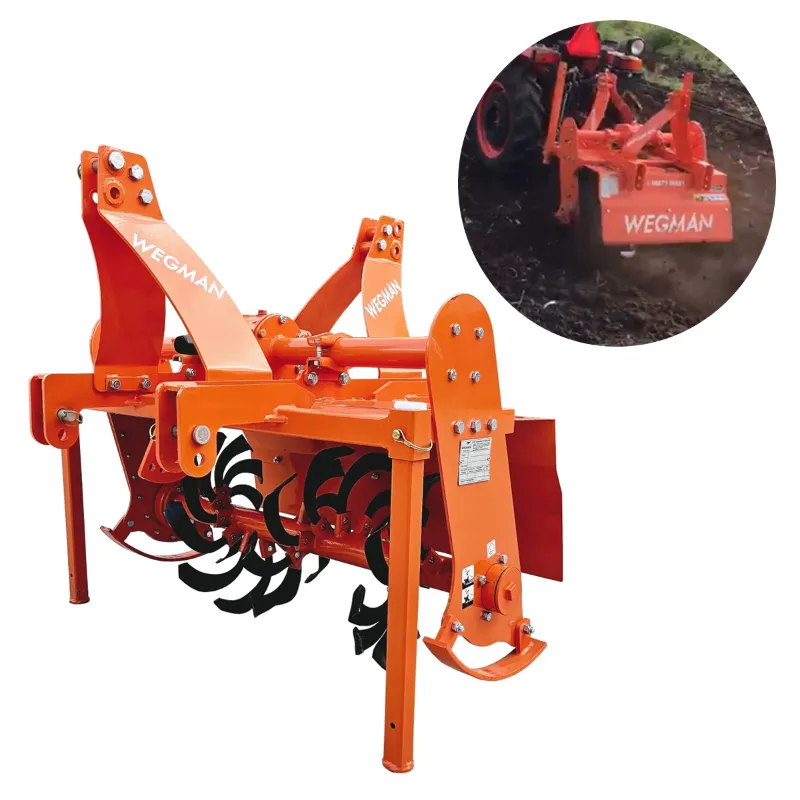 Wegman 3.5 Feet Reverse Forward Rotavator with 26 Blades Suitable for 18 HP to 30 HP Tractors