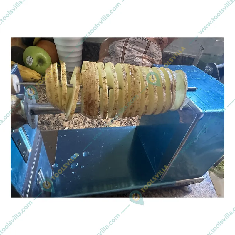 Hand Operated Spiral Potato Cutter Machine, Stainless Steel Body