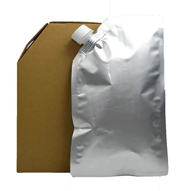 500 ml, 50 Pcs Aluminum Spout Pouch with Outer Cardboard Container for Delivery, Takeaway, Outdoor Events