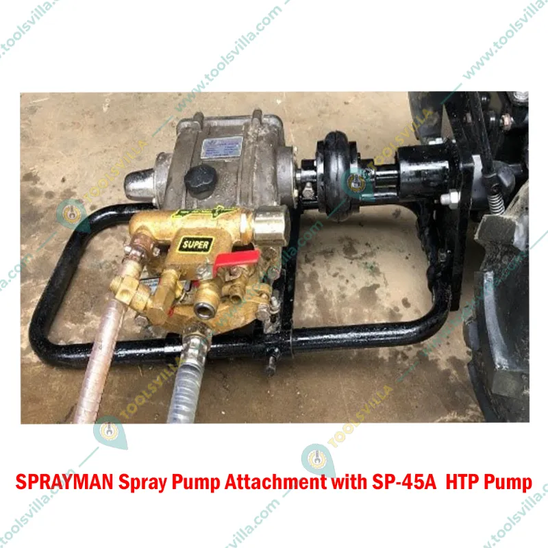 SPRAYMAN Spray Pump Attachment with SP-45A  HTP Pump for Back Rotary Power Weeder