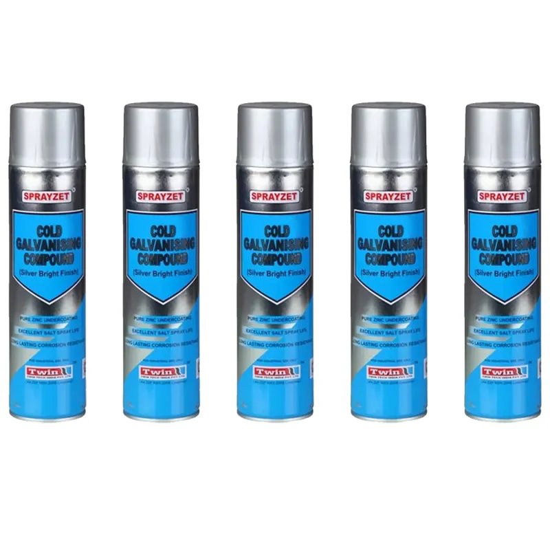 5 Pack of Sprayzet (700ml x 5pcs) Cold Galvanising Compound to Prevent Rust Caused Leakages