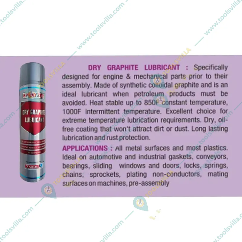 Sprayzet 700 ml Dry Graphite Lubricant Sprayer