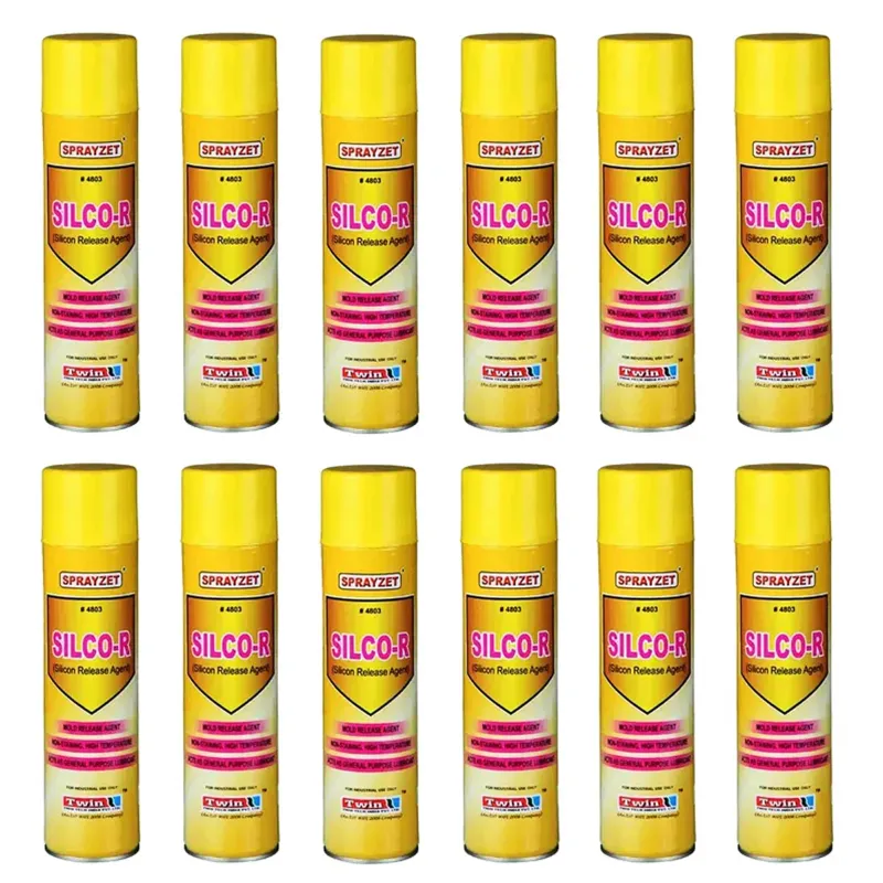 12 Pack of Sprayzet (700ml x 12pcs) Silco-R Silicone Release Agent Spray for Plastic, Rubber, Polyster, Nylon (4803)