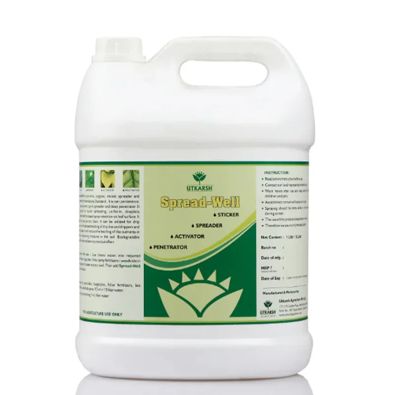 Utkarsh Spread-Well (Normal Spreader, Sticker, Activator for Plants, Non-Ionic Silicon Based Organic Spreader) | 5 liter