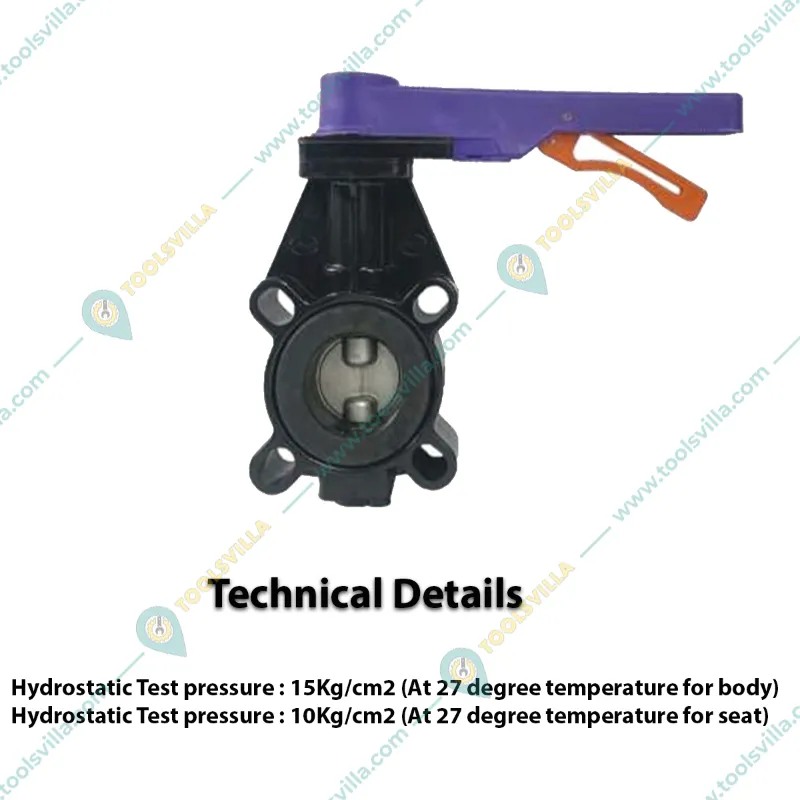 2.5 Inch  SS Disc Wafer Type Hybrid Butterfly Valve for Water Application in Irrigation & Piping
