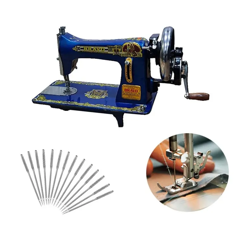 Sewing Machine Square Type with Handle & 20 pcs Needles Free