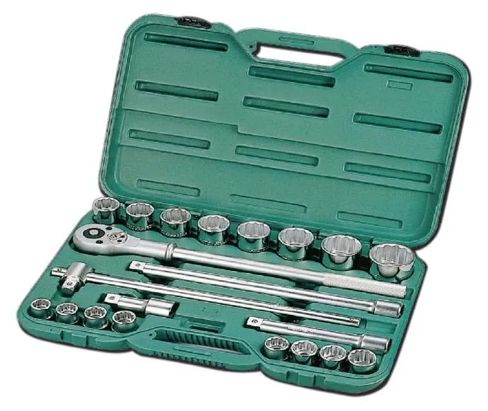 Honiton 21 pcs 3/4th inch (SAE) Square. Drive. Sets (19 MM) Bi-Hex- (22D)