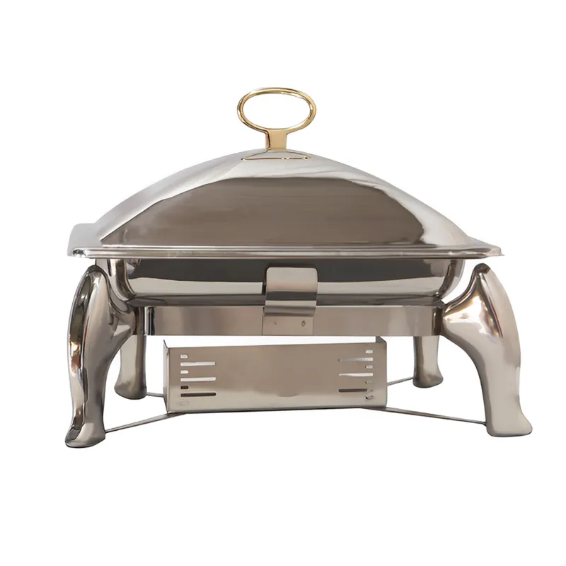 Premium Quality Stainless Steel Rectangular Chafing Dish with Lid, 7.5