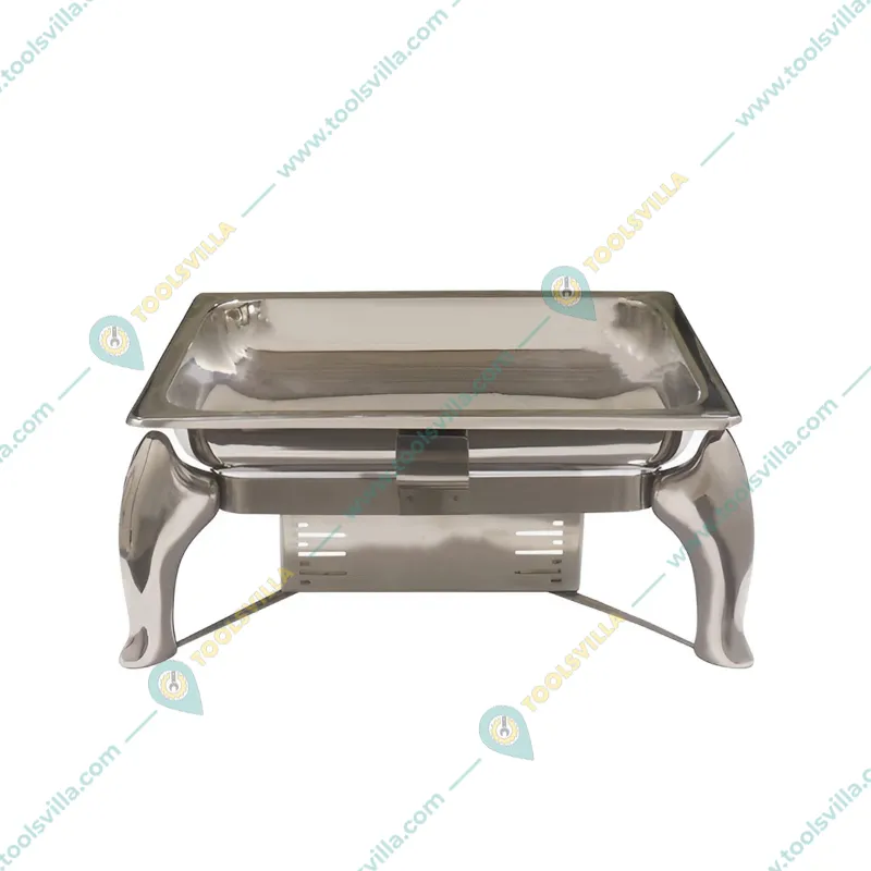 Premium Quality Stainless Steel Rectangular Chafing Dish with Lid, 7.5