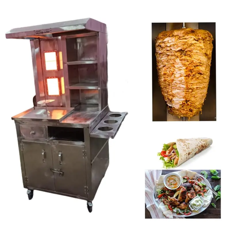 Commercial 45kg Stainless Steel Stand Type Shawarma Machine 