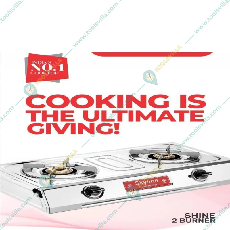 Skyline SS SHINE 2 Burner VTL-2113 SS Gas Stove with 1 Year Warranty
