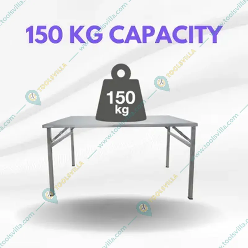 Lifetime Heavy Duty 46x27x28 inch Stainless Steel Rectangle Folding Table for Multipurpose Uses (Glossy, Pre-assembled)