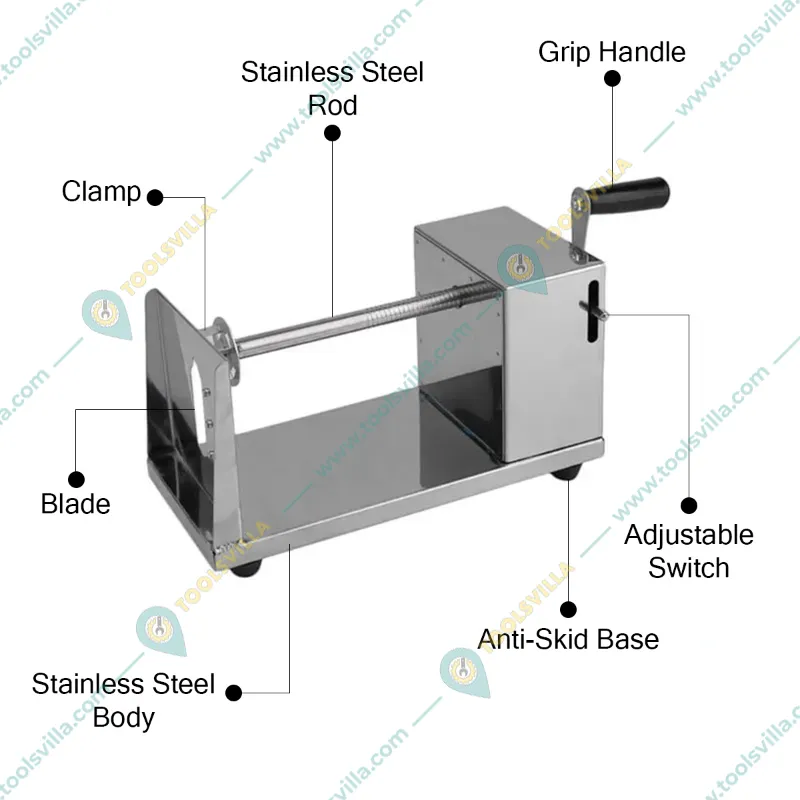 Premium Quality Stainless Steel Spiral/Twisted Potato Cutting Machine