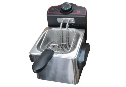 2 Litre Stainless Steel Deep Fryer With Lid and Basket,1200 W For Home and Small Cafes With High Counter Top Stability
