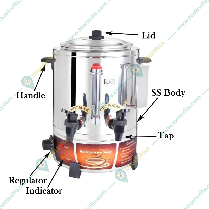 Commercial 3L Electric SS Milk & Water Boiler Machine 1000W